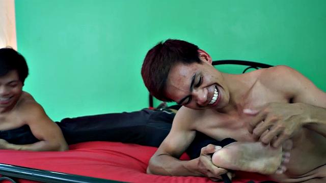 This is the first and only appearance of this cute, extremely ticklish Asian.