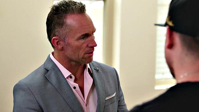 Oiled bigass babe rides neighbors cock after her BF left