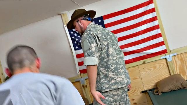 Seduced army gay fucked in doggystyle by nice dick