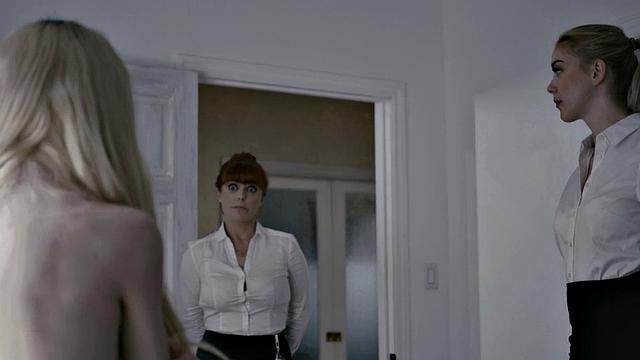 Kinky beauties finger before strapon fucking