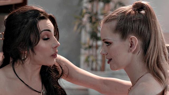 ADULT TIME - T-Girl Ariel Demure Fucks Seductive PAWG In Library Without Getting Caught!