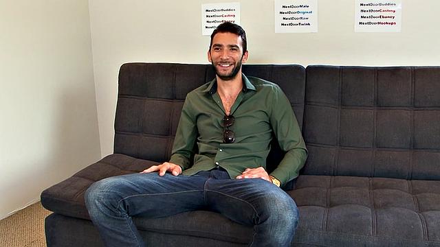 Amateur solo tattooed jock jerks till cum after casting