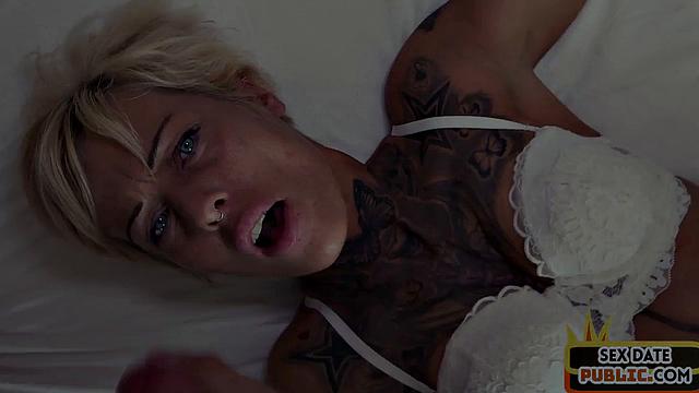 Real tattooed MILF POV fucked by sex date after public blowjob