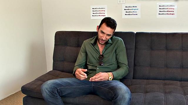 Watch this inked-out babe stroke his big dick and stroke it some more for a hot cumshot