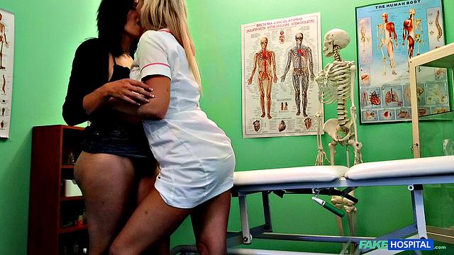 Dirty doctor and cleaning lady get down and dirty in the hospital