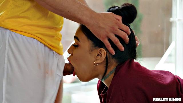 Slutty Student Fucks Trainer Crush