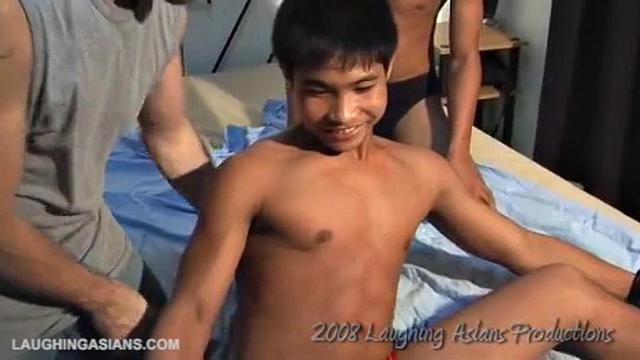 Jesse is back for another session of total tickle fun, and this time with cute Carlo. Jesse would not agree to be tickled again unless he was able to make us stop when he couldn't take anymore. So the stop signal word was "RED".