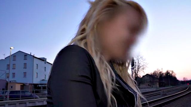 Big-titted babe picked up and pussy rammed in outdoor van