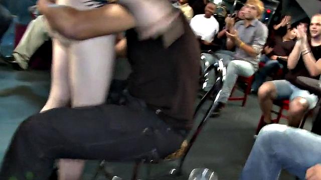 Masked stripper spoils guest with cum