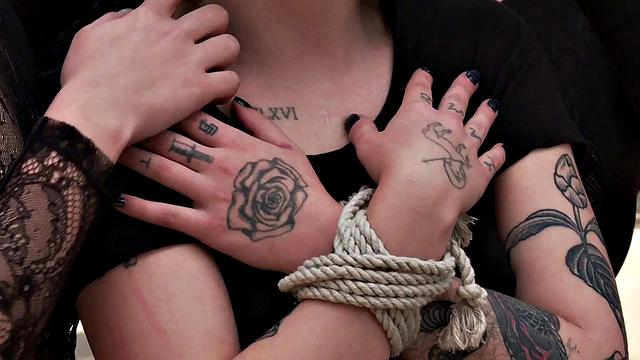 Public BDSM slut dominated outdoors by wild nympho