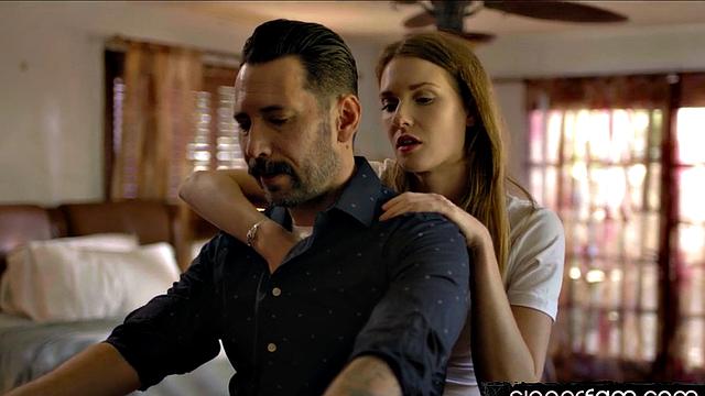 Stepdaughter massages stepdad to get fucked