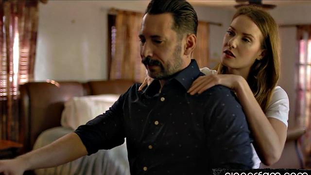 Stepdaughter massages stepdad to get fucked