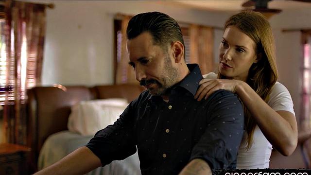 Stepdaughter massages stepdad to get fucked