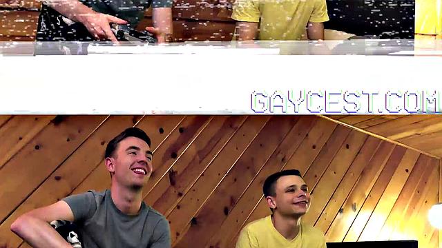 Gay cousins give in to forbidden desire and get caught hooking up at their uncle's place