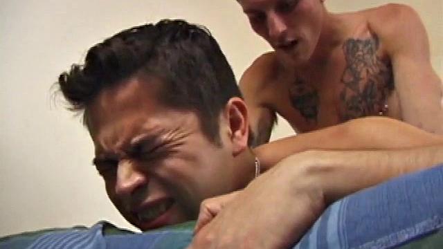 Anthony David comes behind Seth watching porn. Anthony drops to his knees and goes down on him. Seth remains focused on porn while Anthony services him.