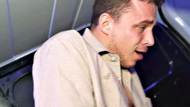 Sinner nympho ebony picked up and fucked 3some