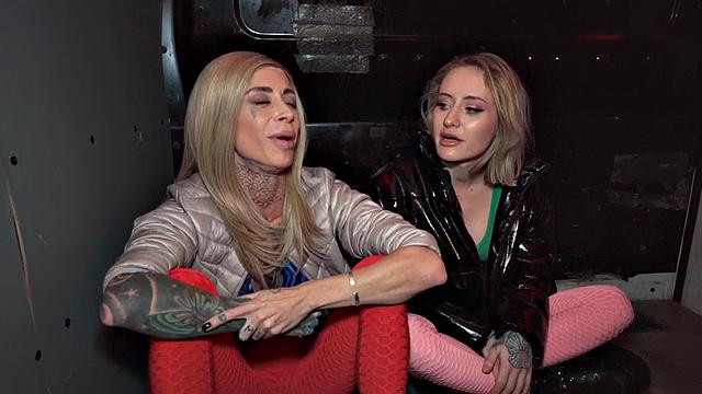 Real Euro inked sluts picked up, fucked in van