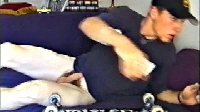 After getting naked and delivering a hot stroke show, Adam sprays cum up past his head, launches loads that plaster his eye shut, and makes such a mess that he has no choice but to take a shower, while we get to watch.