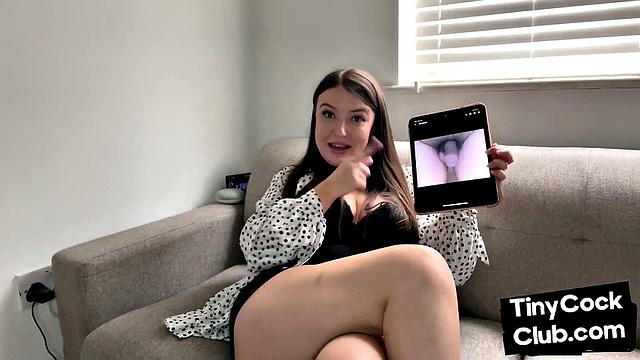 Pictures of small losers mocked by bigtitted babe