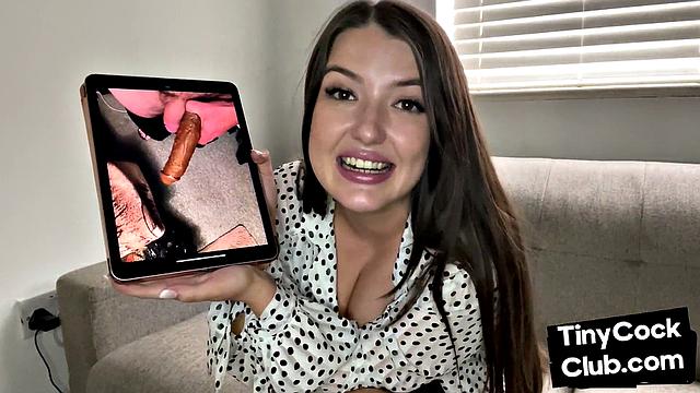 Pictures of small losers mocked by bigtitted babe