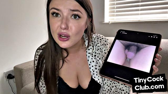 Pictures of small losers mocked by bigtitted babe