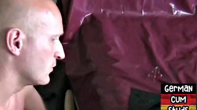 Amateur German gay toyed by BF after giving blowjob