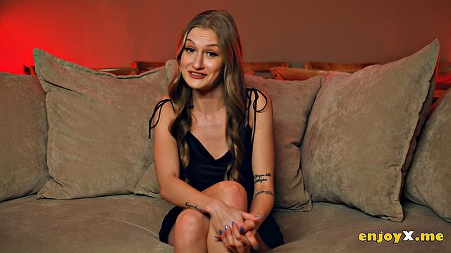 Ravishing towheaded deep throats and rails her boyally, making love to a super