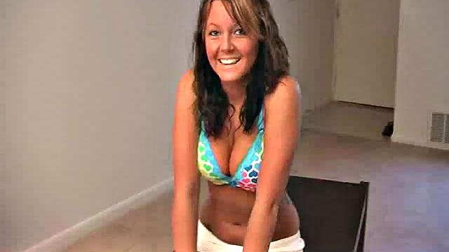 Busty solo teen toys her pussy