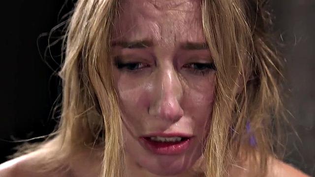 Bonded slut spanked red raw by maledom master