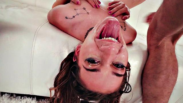 Lingerie babe wanking in POV