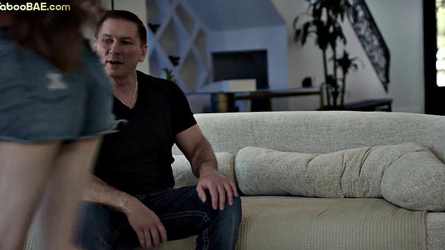 Pussyfingered taboo babe banged in doggystyle