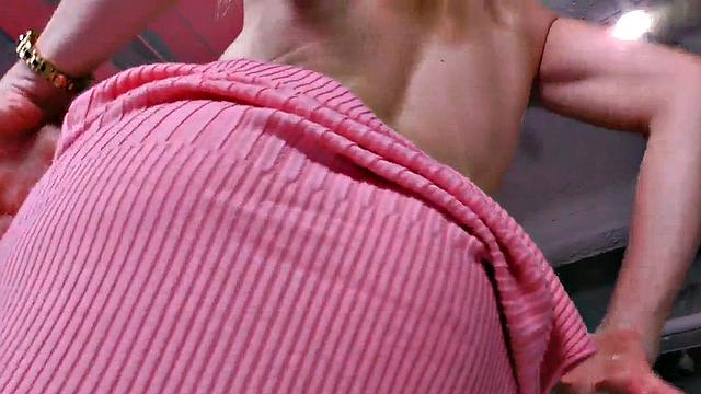 Cockhungry bigtitted slut teasing her boyfriend's cock POV