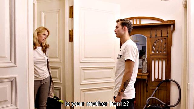 SHAME4K. Student enters bathroom and meets stepmom's friend naked