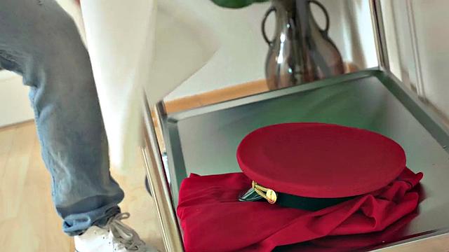 Busty hostel nympho got cuntsmashed by receptionist