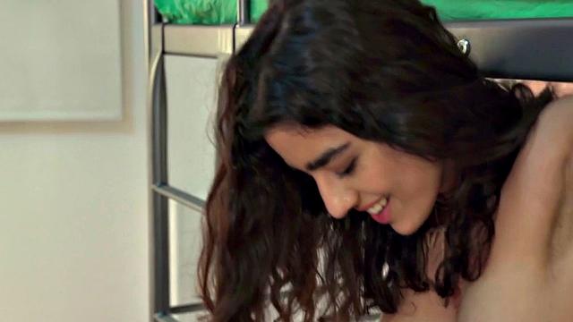 Hostel roommates passionately ride and suck in 3some