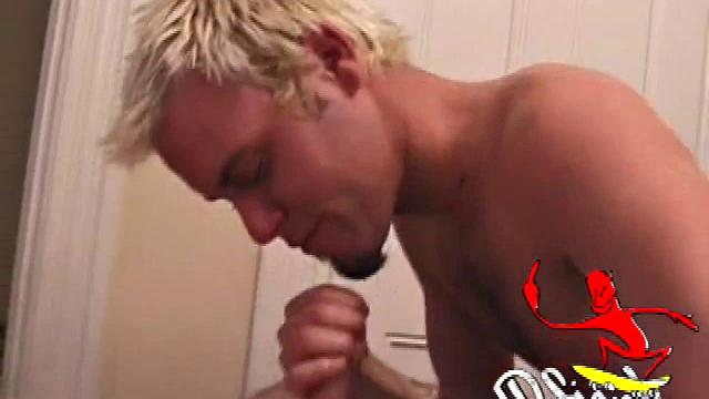 Torque and Seth hook up, and they are soon locked in some deep and passionate kisses. They strip, and Torque works his mouth down Seth's body to his fat cock to give it a good servicing.