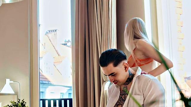 Sexy blonde GF with perky tits gets her trimmed pussy pounded in various positions