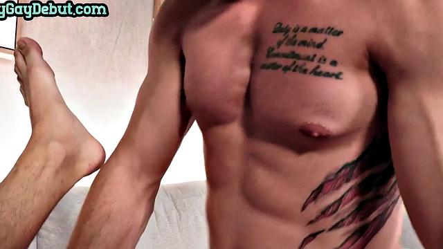 Barebacked debut stud by top jock after cocksucking