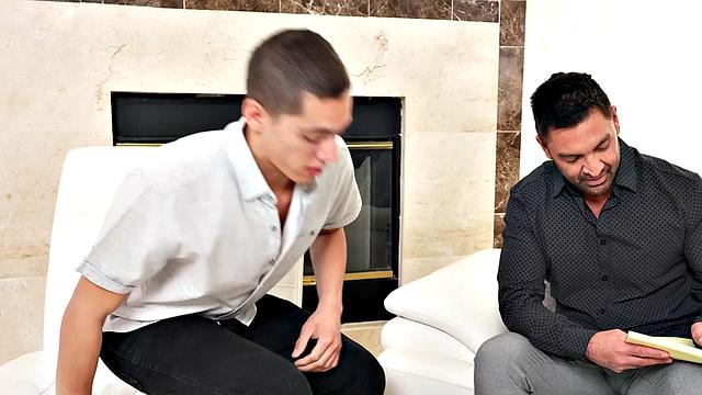 Mesmerized twink fucked by dom doctor after seance