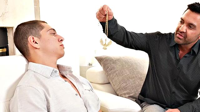 Mesmerized twink fucked by dom doctor after seance