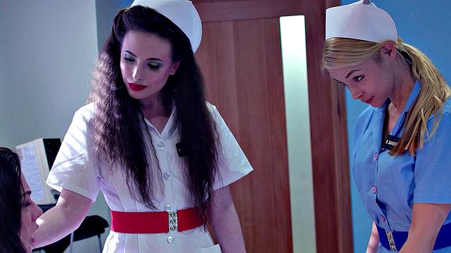 GIRLSWAY - Head Nurse Sarah Vandella Teams Up With Assistant To Hard Fuck Patient Whitney Wright
