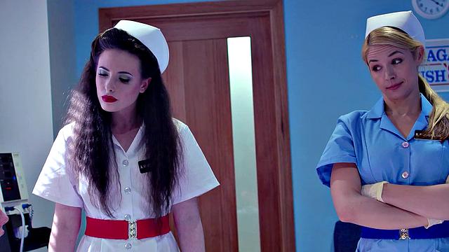 GIRLSWAY - Head Nurse Sarah Vandella Teams Up With Assistant To Hard Fuck Patient Whitney Wright