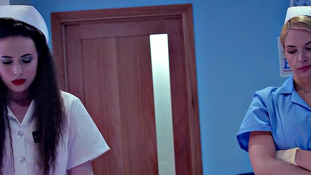 GIRLSWAY - Head Nurse Sarah Vandella Teams Up With Assistant To Hard Fuck Patient Whitney Wright