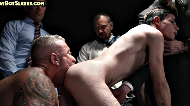 Powerful mature twink fucks twink in voyeur group