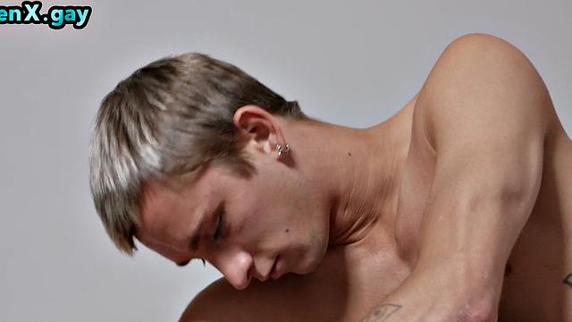 Barebacked stud pounded by huge cock in tight asshole