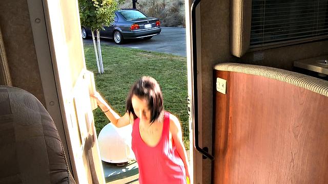 Nina Elle Catches Sandra Luberc Playing And Joins