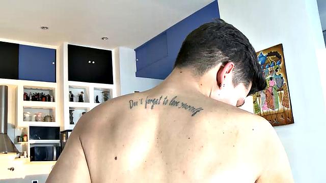 Our featured solo boy of the week is a slim young man with a sweet and playful smile. Cedric slowly strips out of his clothes, as he works on growing a boner.