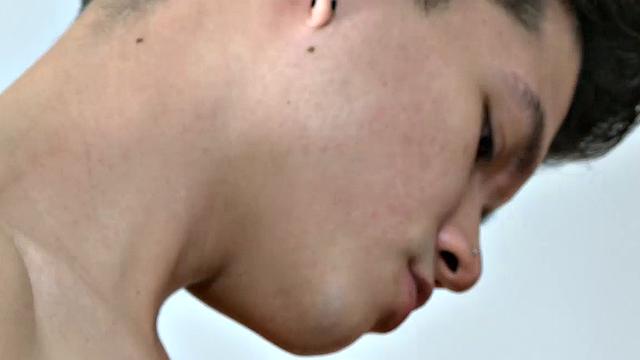 Our featured solo boy of the week is a slim young man with a sweet and playful smile. Cedric slowly strips out of his clothes, as he works on growing a boner.