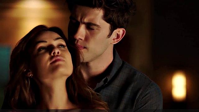 Brunette Danielle Campbell in steamy lingerie and jeans