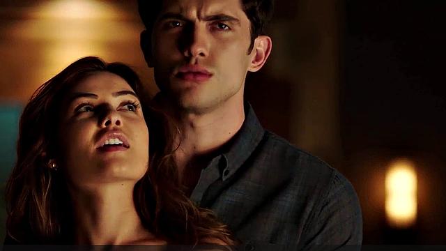 Brunette Danielle Campbell in steamy lingerie and jeans